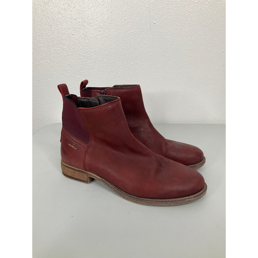 Josef‎ Seibel Sienna 03 Burgundy Red Leather Ankle Boots Womens 39 US 8-8.5